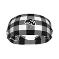 thumbnail image 2 of Wukai Black Tartan Plaid Sports sweatband,Men & Women Sweatband Headband for Running, Cross Training, Racquetball, Working Out, 2 of 7