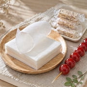 GIXUSIL 1200 Pieces Edible Paper Glutinous Rice Paper 2.3x3.1 inch Candy Wrappers Sugar Paper for Kitchen Baking Cake Nougat Chocolate Toffee (Transparent White)