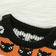 thumbnail image 5 of Odeerbi Infant Boys Girls Halloween Sweater Cute Winter Thermal Knit Crewneck Sweater Halloween Pumpkin Baby Cute Knitted Sweater Tops Infant Clothes Black, 5 of 9