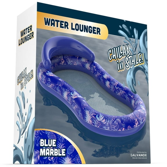 Galvanox Pool Floaties Adult Size, Heavy Duty Raft Water Lounger Recliner Inflatable Float for Swimming Pool