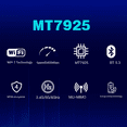 thumbnail image 2 of MT7925 WIFI 7 Card 5400Mbps M.2 Triple Band 2.4G/5G/6G Bluetooth 5.3 WiFi Card Adapter for Win10/Win11 Linux, 2 of 5