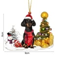 thumbnail image 5 of Walbest Christmas Pendant Cartoon Dog Pattern Shatterproof Wooden Xmas Tree Hanging Sign Home Decor, 5 of 7