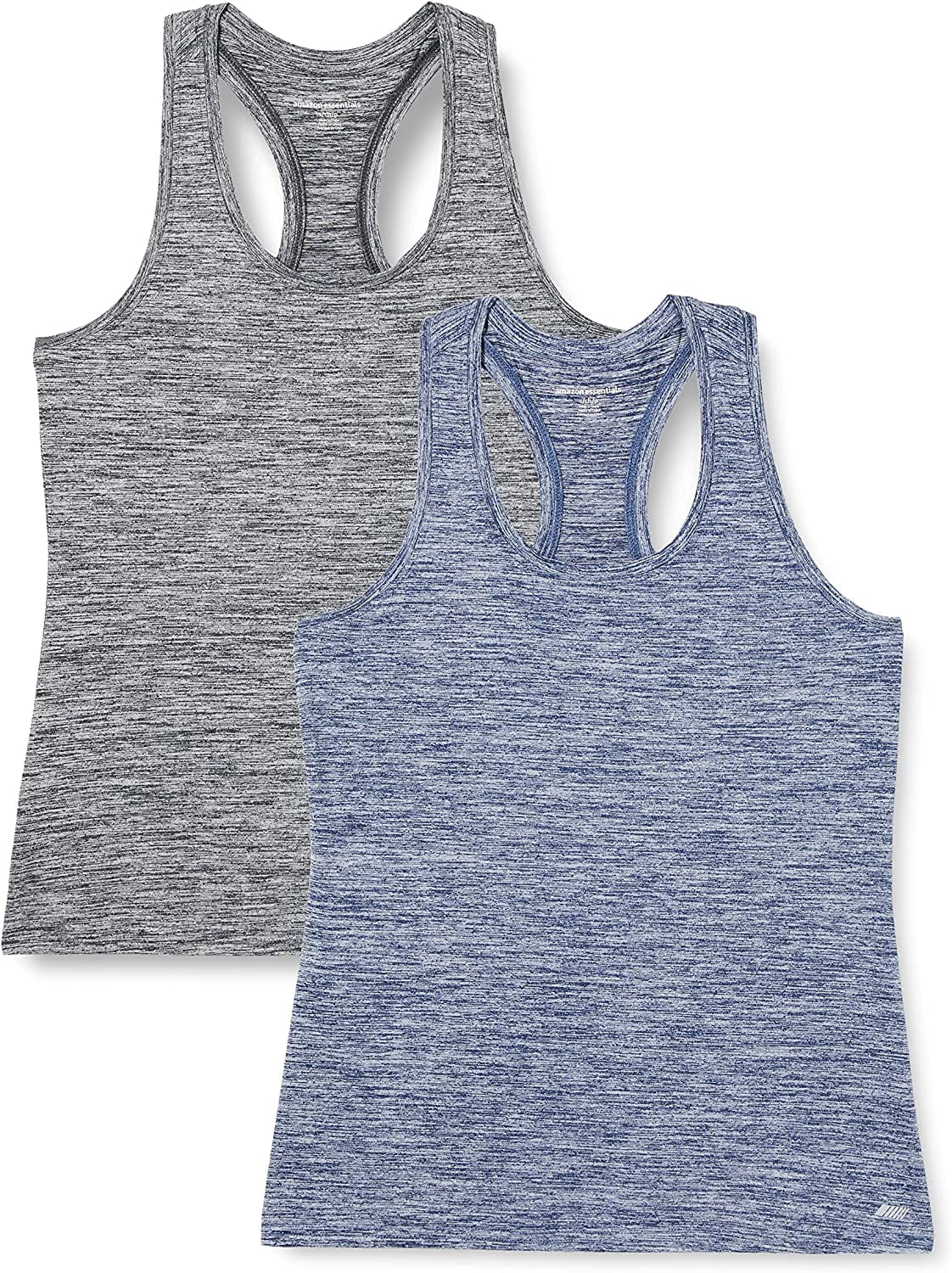 Amazon Essentials Women's Tech Stretch Relaxed-Fit Racerback Tank Top  (Available in Plus Size), Pack of 2 - Walmart.com