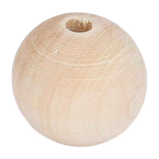 Cuentas de madera para manualidades, 50 piezas de cuentas de madera de 30 mm, cuentas de madera para manualidades, cuentas de madera a granel, diseñadas para profesionales