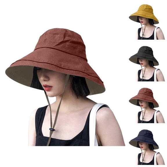 Wide Brim Sun Hats for Women Summer Uv Protection Beach Hat Fishing Hiking Travel Hat with Chin Strap