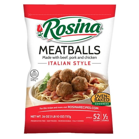 Rosina Italian Style Meatball, 26 Ounce -- 8 per case.