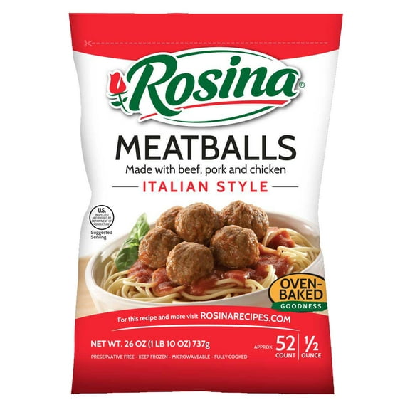 Rosina Italian Style Meatball, 26 Ounce -- 8 per case.