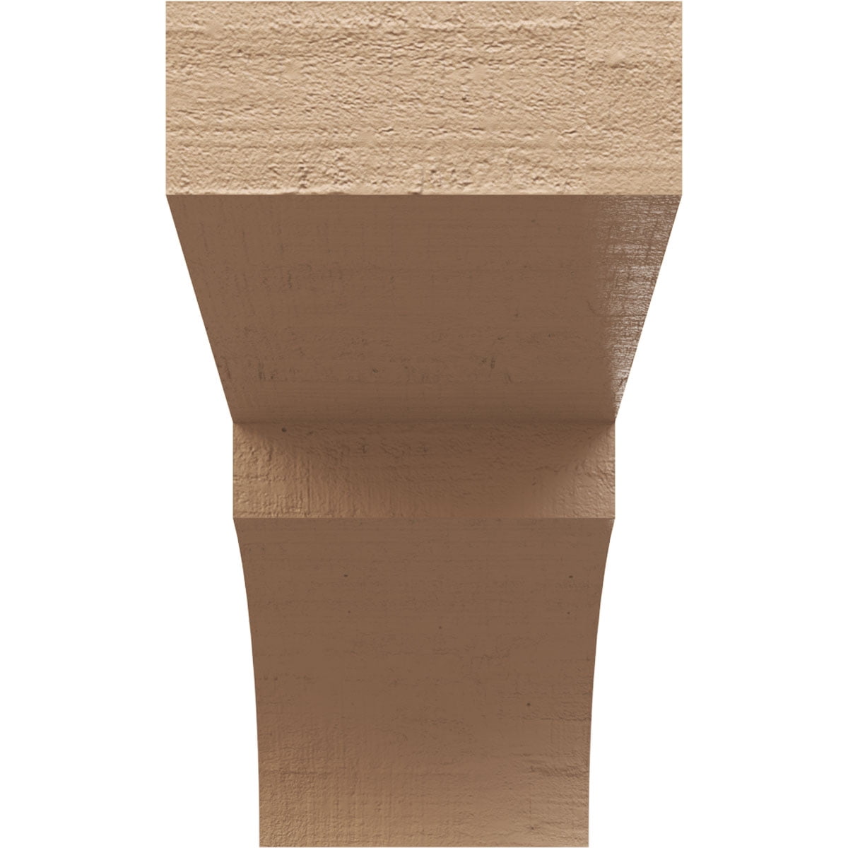 10"W x 30"D x 20"H Classic Monterey Rough Cedar Woodgrain TimberThane Corbel, Primed Tan