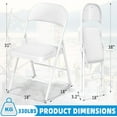 thumbnail image 5 of SUGIFT Padded Seat and Metal Back Folding Chair, White, 4 Pack, 5 of 7