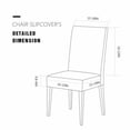 thumbnail image 6 of Subrtex Stretch Vector Floral Dining Chair Slipcover (Set of 2, Green), 6 of 6