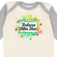thumbnail image 4 of Inktastic Actress Future Film Star Girls Long Sleeve Baby Bodysuit, 4 of 5