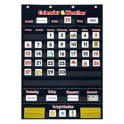 Children Calendar and Weather Pocket Chart,Wall Calendar Educational Toys,Early