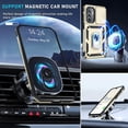 thumbnail image 2 of Dteck for Samsung Galaxy A17 5G / A26 5G Case with Camera Cover Sliding + Screen Protector + Finger Ring Holder Kickstand, Shockproof Full Body Protective Phone Cover,Gold, 2 of 7