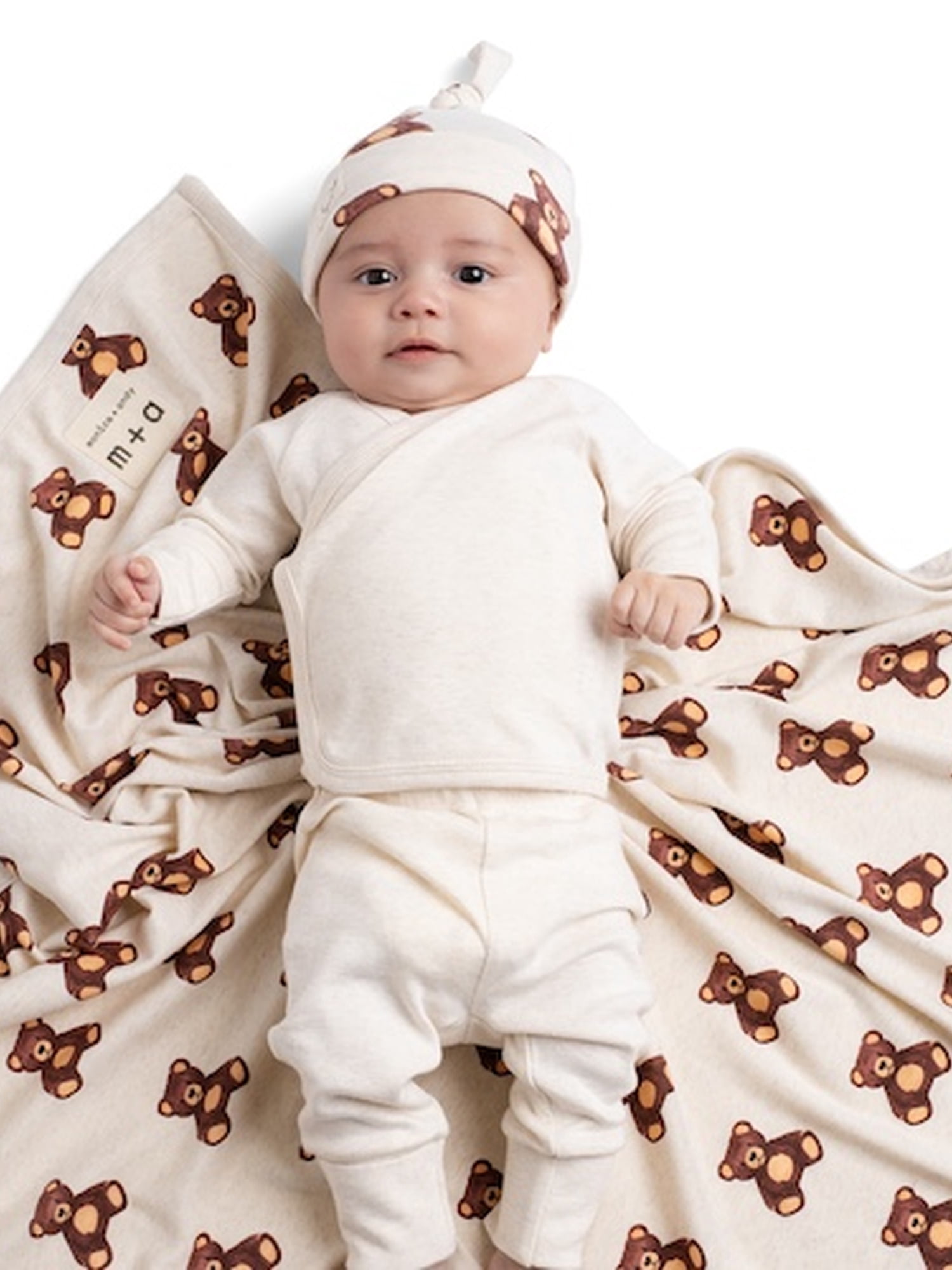 M+A by Monica + Andy Organic Cotton 5-Piece Gift Box Set, Sizes Newborn - 3-6 months