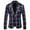 Navy, variant on Yindaity Mens Plaid Blazer Sports Coat Casual Slim Fit Checkered Blazer for Men Wedding (Grey,3XL)