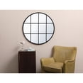 thumbnail image 2 of Metal windowpane mirror 36 inch in in x 36 inch in in Black, 2 of 5