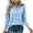 *Blue, variant on VBVC Women's Long Sleeve Collared Shirt , Ladies' Basic Button Down Pullover Blouse , Casual V Neck Work Tunic Top For Women, S-2XL