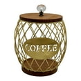 thumbnail image 4 of tredstone Kitchen Coffee Pod Holder Coffee Pod Container Large Capacity Organizer Effortlessly Enhances Home Decor Sturdy Gold 15x19cm, 4 of 6