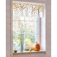 thumbnail image 4 of Rod Pocket Window Valances Autumn Orange Falling Maple Leaves Short Kitchen Curtains Watercolor Plant Window Treatment Drapes for Bedroom Bathroom Living Room 54x18In,1 Panel, 4 of 6