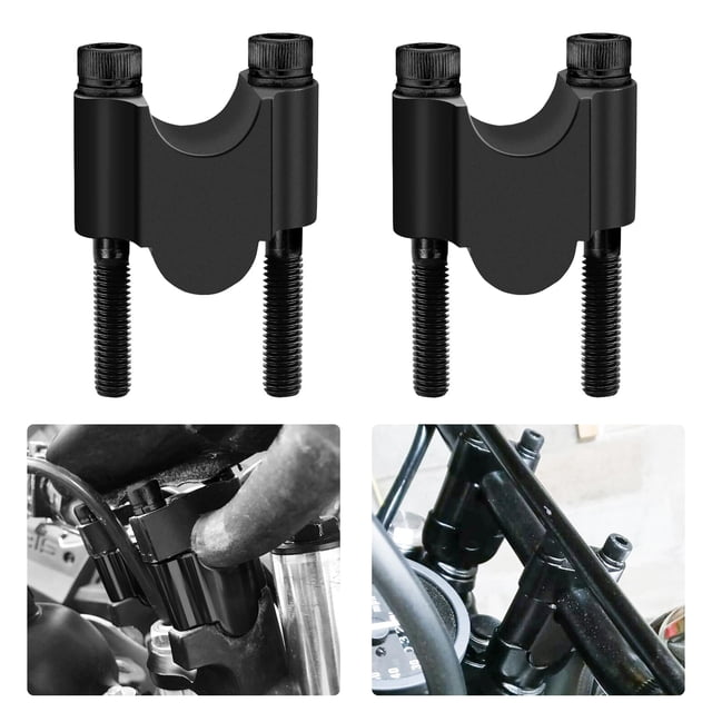 Elevadores de manillar XJMOTO negro mate de 30 mm de altura para ATV