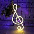 thumbnail image 3 of Neon Sign LED Music Note Neon Light Battery/USB Powered Colorful Neon Lamp Wall Mounted Music Note Nightlight Decorative Table Light for Birthday Bar Christmas Party, 3 of 9