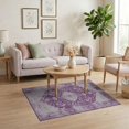 thumbnail image 3 of ODIKA 4'x6' Washable Area Rug Purple Plum Vintage Distressed Scroll Boho Border Pink Mauve for Dorm Room, Small Living Stain Resistant Low Profile, Easy Care, 3 of 7