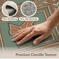 thumbnail image 6 of ODIKA 5'x7' Washable Area Rug Vintage Southwestern Border Round Runway Themed Hooks Cowboy Refined Structured for Small Living Room, Bedroom, Easy Care, Non-Shedding, Pet Friendly, 6 of 7