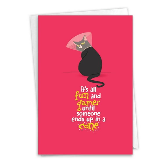 C6558BGWG Humorous Get Well Card 'Cattys' with Envelope by NobleWorks