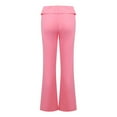 thumbnail image 5 of IYYVV Wide Leg Pants High Waisted Hunting Pants Solid Color Casual Leggings for Women Women's Fleece Lined Leggings Bootleg Pants Warm Pajama Bottoms Women Pink M, 5 of 7