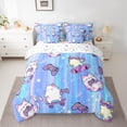 thumbnail image 2 of Homewish Kawaii Animal Cat 7pcs Bedding Comforter Set for Boys Girls,Purple Gamepads Queen Bedding Sets Super Cozy,Abstract Gradient Queen Sheet Sets,Super Cozy Room Decor,Reversible, 2 of 8