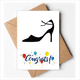 thumbnail image 1 of Tacones altos graficos sencillos negro silueta Sobre de la Carta de felicitación de la tarjeta de matrimonio, 1 of 4