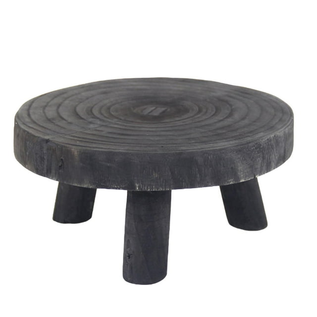 Soporte para plantas, taburete de madera para plantas, base moderna para macetas, soporte para macetas Negro M