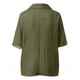 thumbnail image 5 of Vestidos Casuales Para Mujer, Blusas De Mujer De Moda Blusa informal de manga corta con solapa y cuello halter para mujer, color liso, con mangas 3/4, 5 of 5