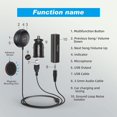thumbnail image 3 of Bluetooth Car Kit, Bluetooth Adapter with Ground Stump Noise Isolator for Hands-Free Talking and Streaming Music, Bluetooth Receiver, Dual Port USB Car Charger, 3 of 5