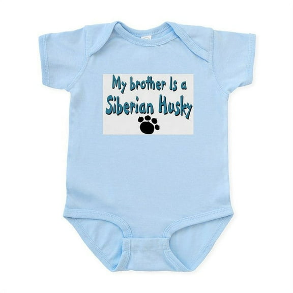 CafePress - My Brother Is A Siberian Husk Infant Bodysuit - Baby Light Bodysuit, Size Newborn - 24 Months
