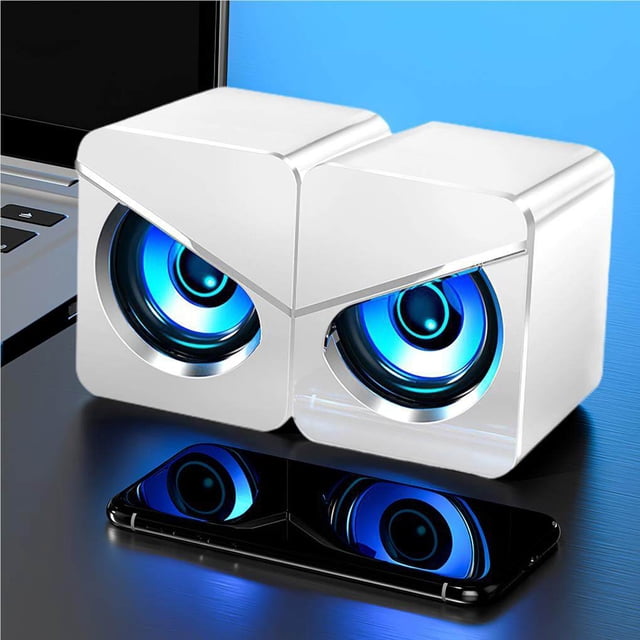 2 Pcs Kit de Haut-Parleur portable USB Stéréo pour PC Téléphone Intelligent Ordinateurs Portables
