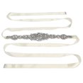 thumbnail image 2 of Bridal Belt, Bride Dress Belt Elegant Appearance With Rhinestones For Banquets For Weddings For Parties White, 2 of 7