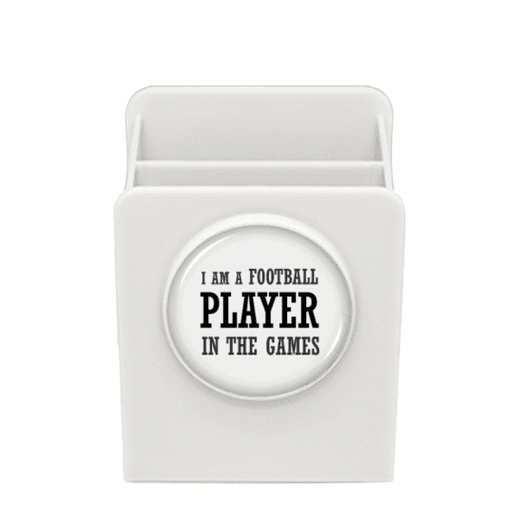 I Am A Football Player In The Games Desk Pencil Holder Cup Pen Organizer