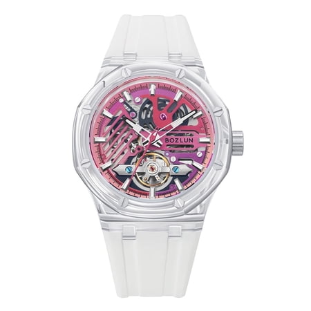 SKMEI Mens Watch Skeleton Luxury Mechanical Luminous Waterproof Self-Winding Wrist Watch