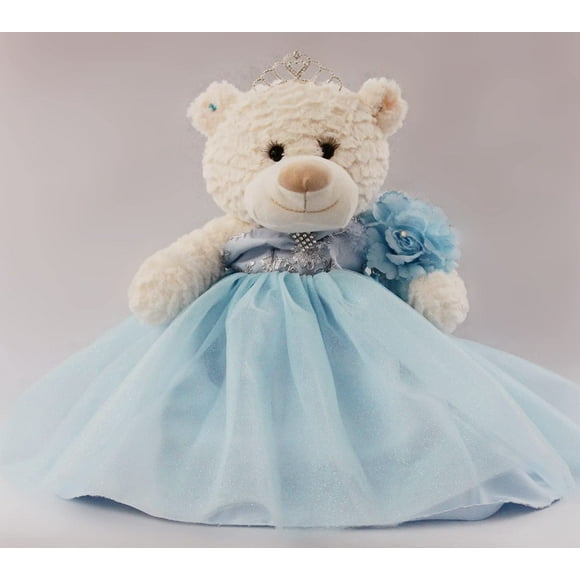 Kinnex collections by Amanda 20 Quince Anos Quinceanera Last Doll Teddy Bear with Dress (centerpiece) B16631-4 Baby Blue 16inch B16831- 0