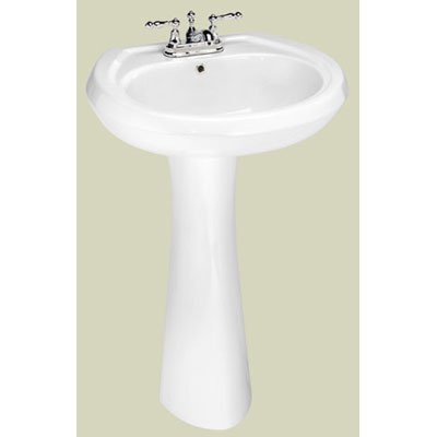 St Thomas Creations Stafford Petite Pedestal Sink 3 Hole 4 Inch