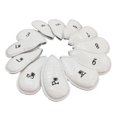 thumbnail image 4 of 12 piezas del Golf cubre de hierro protección Durable Blanco shamjiam Cubiertas para la cabeza del palo de golf, 4 of 7