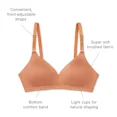 thumbnail image 6 of Warners® Simply Perfect® Super Soft Wireless Lightly Lined Comfort Bra, Wine Red, 36C, 6 of 6