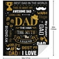 thumbnail image 2 of Dad Blanket Gift - Father Blanket Gift to My Dad, Father''s Day Blanket Gift, Dad Throw Blanket 50"x60" Gifts for Father Birthday Christmas Thanksgiving Day, 2 of 6