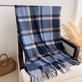 thumbnail image 4 of Yuanlong Womens Scarves Winter Soft Plaid Scarf & Wraps Shawls With Fringed Neckwear Long Big Elegant Warm Blanket Scarf, 4 of 6