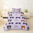 thumbnail image 2 of Homewish Cute Coquette Bow Twin Duvet Cover,Dreamy Princess Bowknot Twin Bedding,Colorful Stars Reversible,2pcs,1 Duvet Cover and 1 Pillowcase, 2 of 6