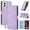 Purple, variant on ELEHOLD Case for Moto G Power 5G 2024, Shockproof PU Leather Crossbody Wallet Stand Case with Credit Card Holder & Wrist Strap,Black