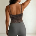 thumbnail image 5 of IMENGL Women's Slim-Fit Camisole Casual 2 In 1 Ice Adjustable Spaghetti Strap In Bra Cropped Leopard Star Print Neck Crop Summer Daily We Sleeveless Soft Tank Top for Womens,M-XL, 5 of 7