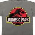 thumbnail image 2 of Jurassic Park Logo on vintage medium grey Short Sleeve Adult T-Shirt-3XL, 2 of 4