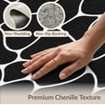 thumbnail image 6 of ODIKA 2'x3' Washable Accent Rug Pet Friendly, Bedside Mat Black White Abstract Pebble Design Elegant Contrast with Seamless Stone Motif for Bedroom, Nursery, RV, 6 of 7